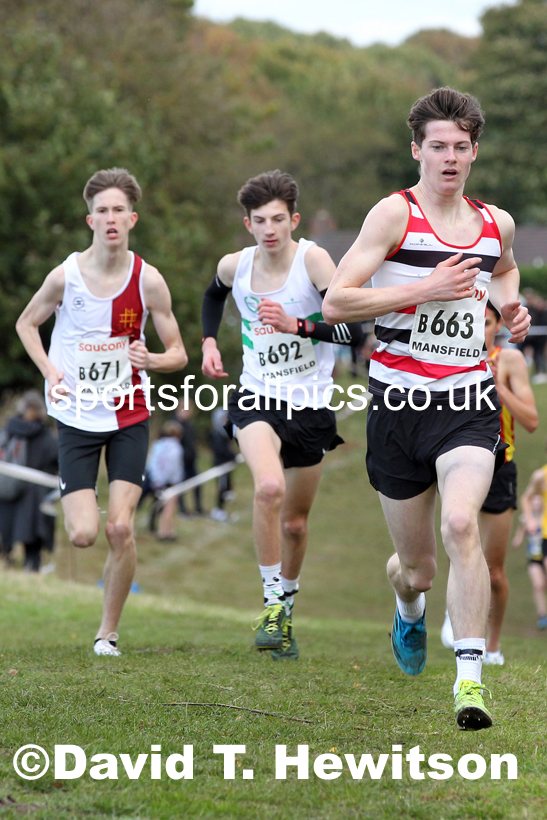 Mens under-17s 2021 National Cross Country Relays, Berry Hill Park, Mansfield. Photo: David T. Hewitson/Sports for All Pics